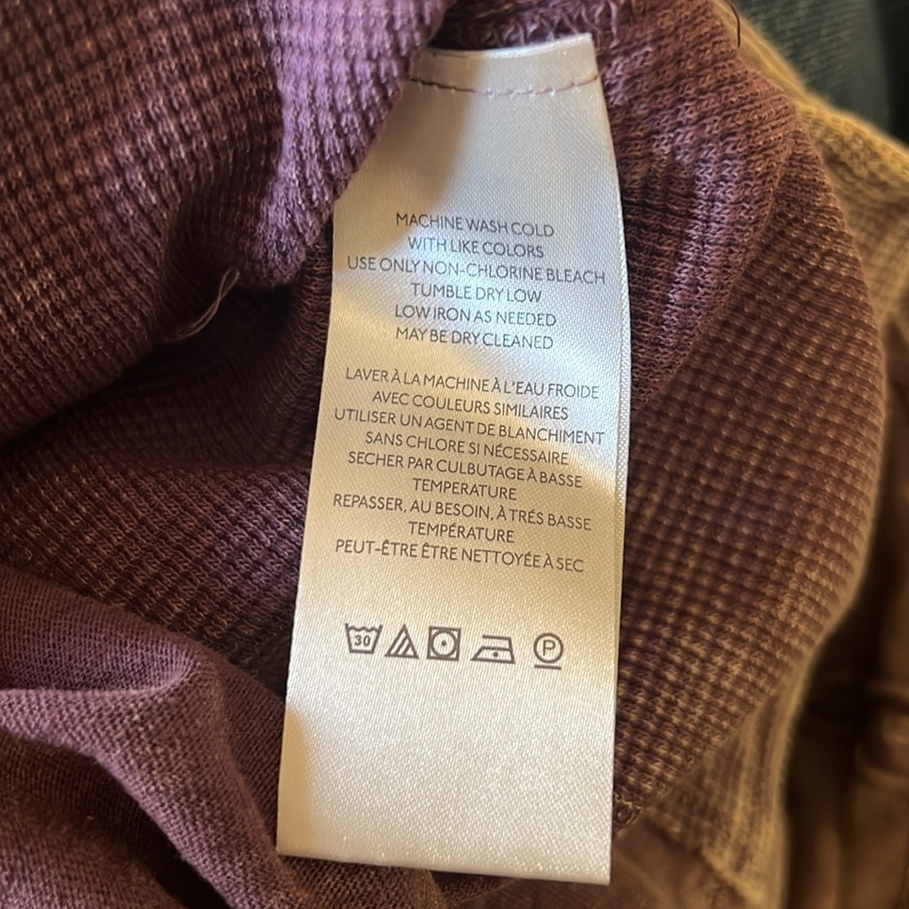 We the Free People Wine Purple & SOFT BROWN ACID wash Sleeve Seamed Boxy - Picture 13 of 17